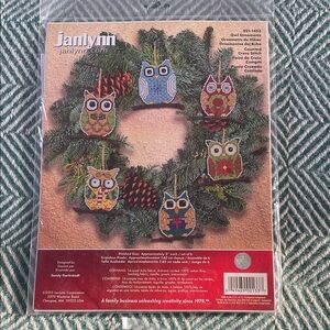 Janlynn Owl Counted Cross Stitch Ornament Kit